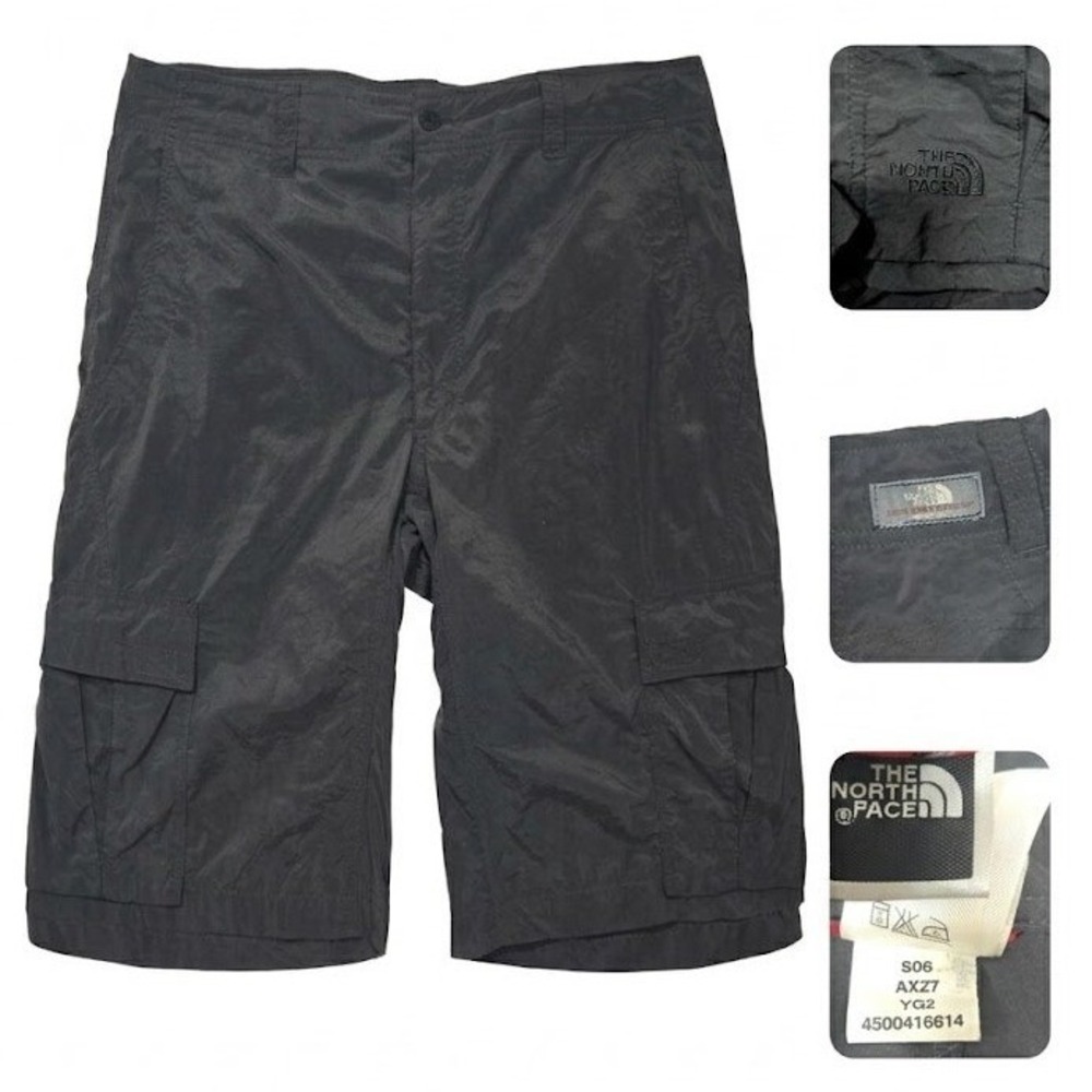 Vintage The North Face Cargo Shorts Mens 36 Gray Nylon Hiking Gorpcore Y2K